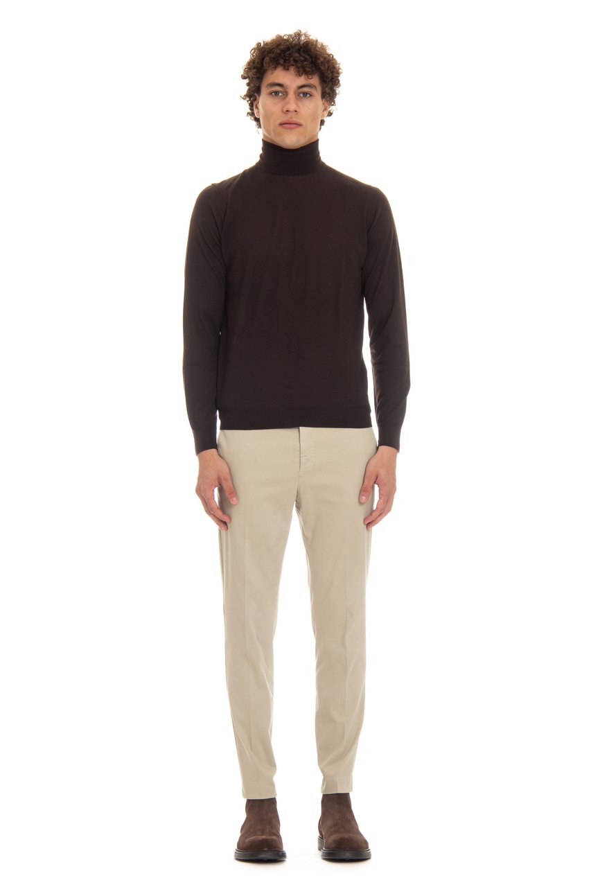 Drumohr Super 140’s Wool Turtleneck Zwart