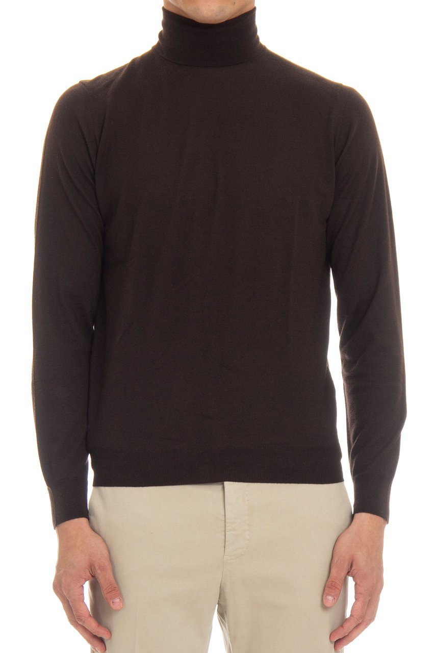 Drumohr Super 140’s Wool Turtleneck Zwart