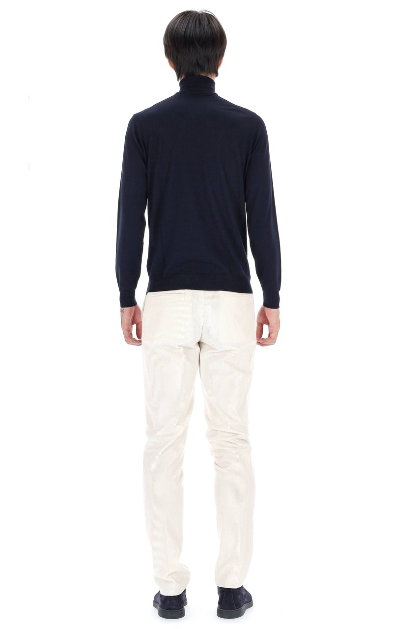 Drumohr Super 140’s Wool Turtleneck Sweater Zwart