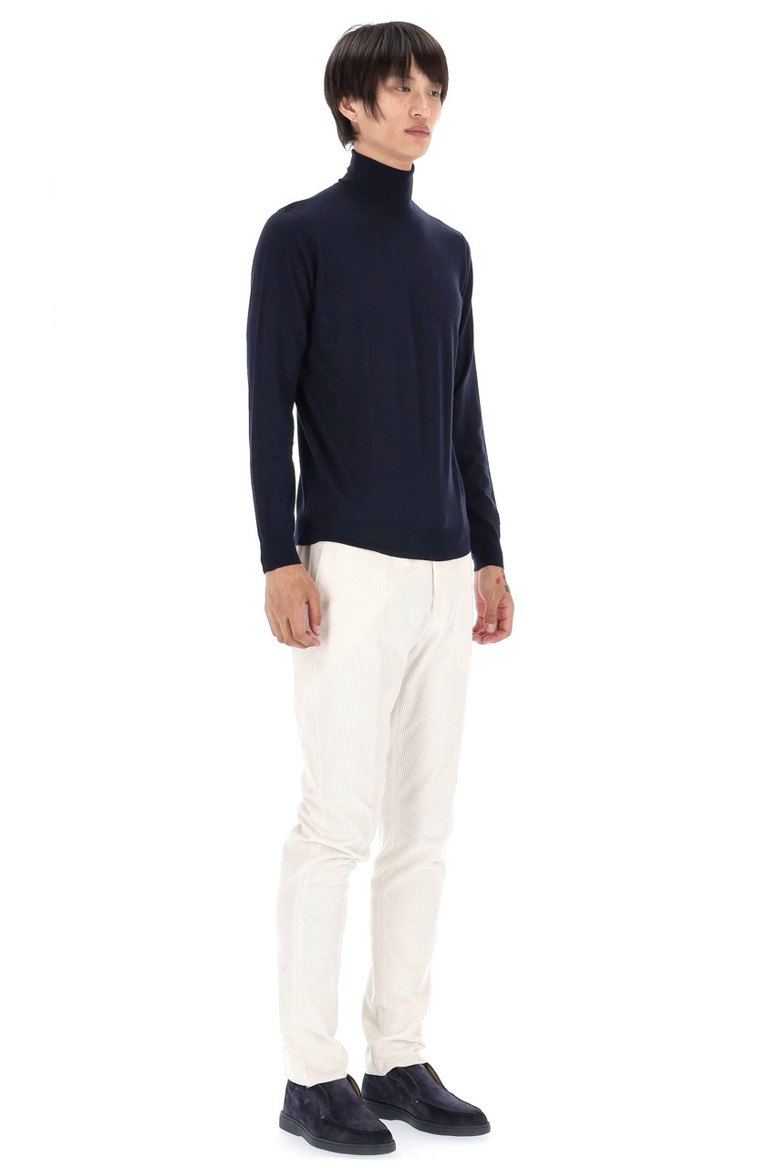 Drumohr Super 140’s Wool Turtleneck Sweater Zwart