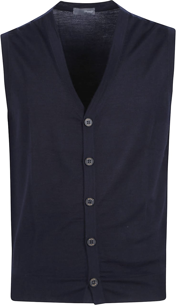 Drumohr Vest Blue Blauw