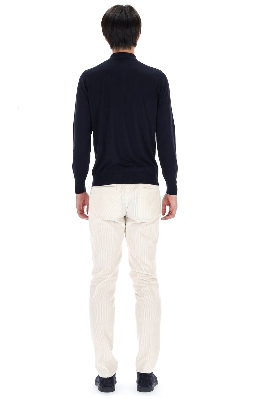Drumohr Extrafine Super 140’s Wool Polo Zwart