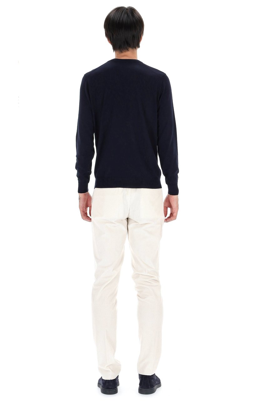 Drumohr Super 140’s Wool V-Neck Sweater Zwart