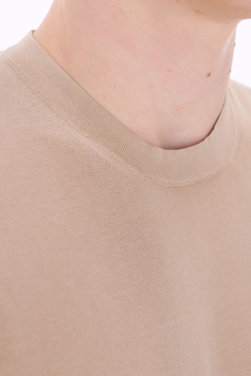 Drumohr Frosted Superlight Cotton T-Shirt Neutraal
