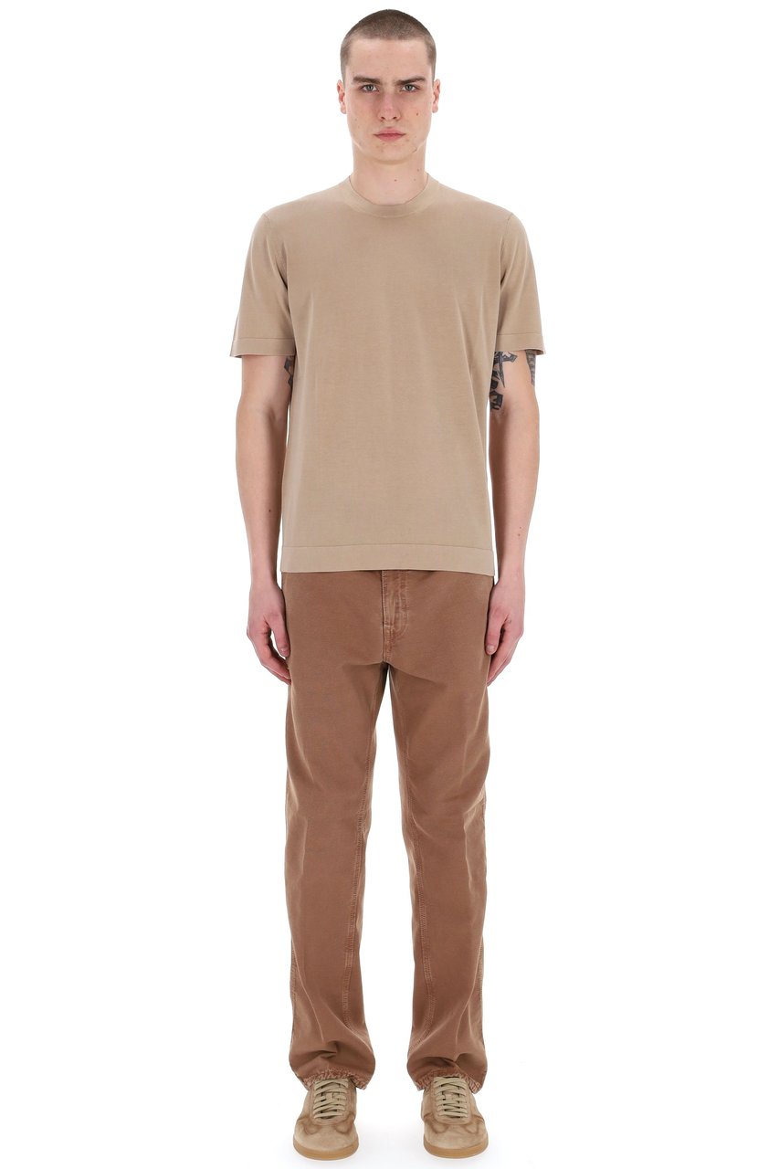 Drumohr Frosted Superlight Cotton T-Shirt Neutraal