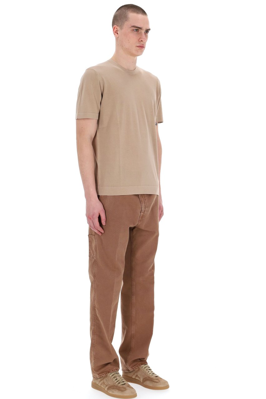 Drumohr Frosted Superlight Cotton T-Shirt Neutraal
