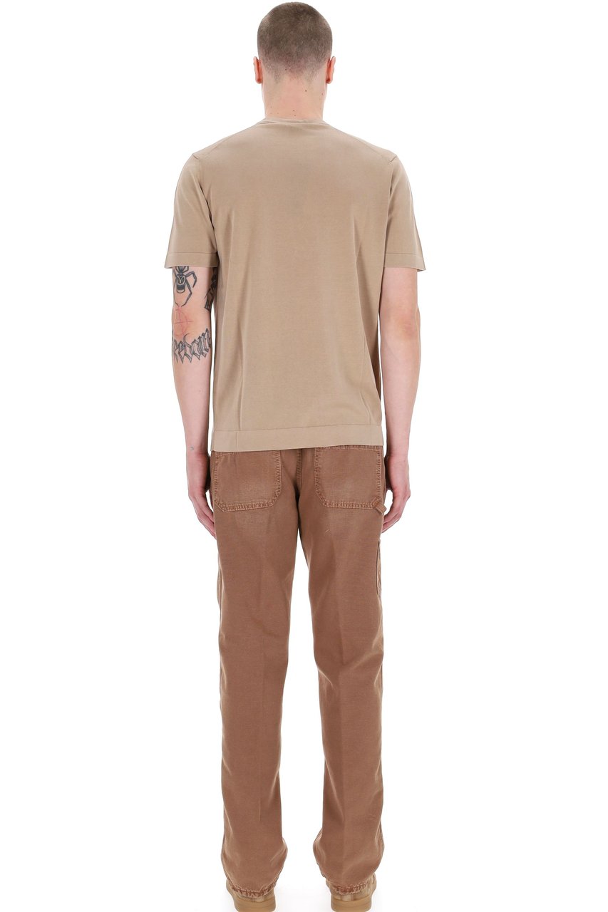 Drumohr Frosted Superlight Cotton T-Shirt Neutraal