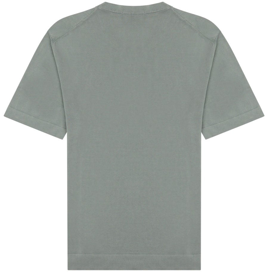 Drumohr Relaxed-Fit Cotton T-Shirt In Muted Green Shade Grijs