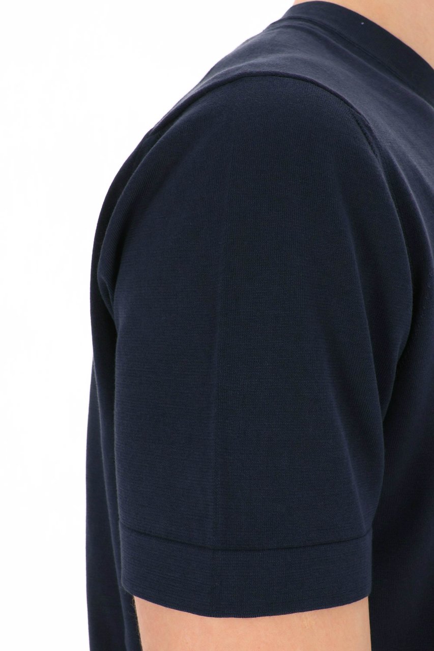 Drumohr Frosted Superlight Cotton T-Shirt Zwart