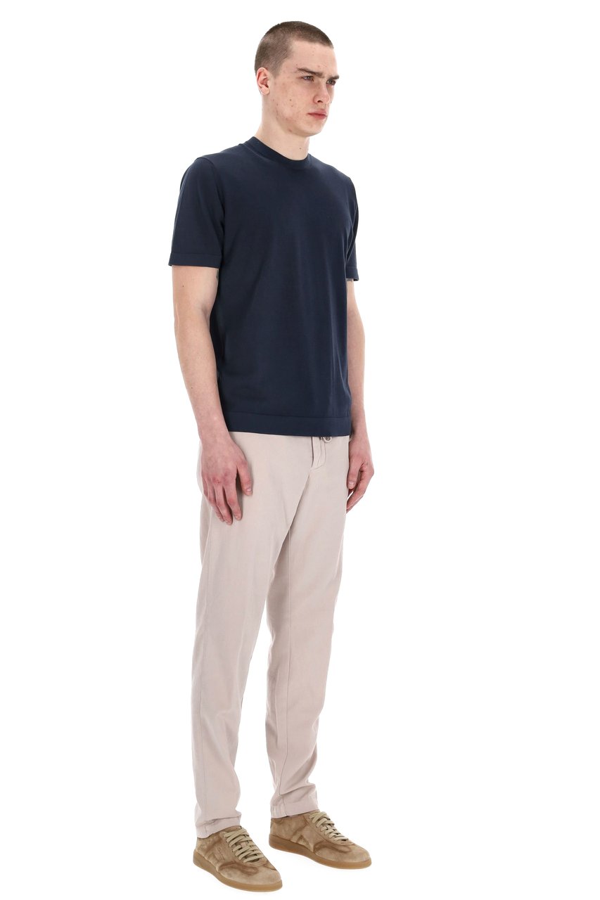 Drumohr Frosted Superlight Cotton T-Shirt Zwart