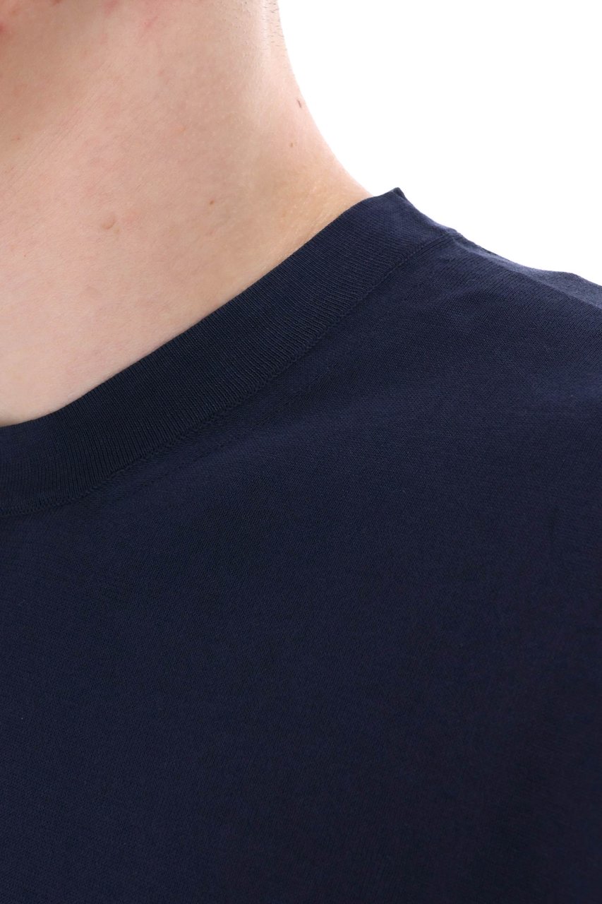 Drumohr Frosted Superlight Cotton T-Shirt Zwart
