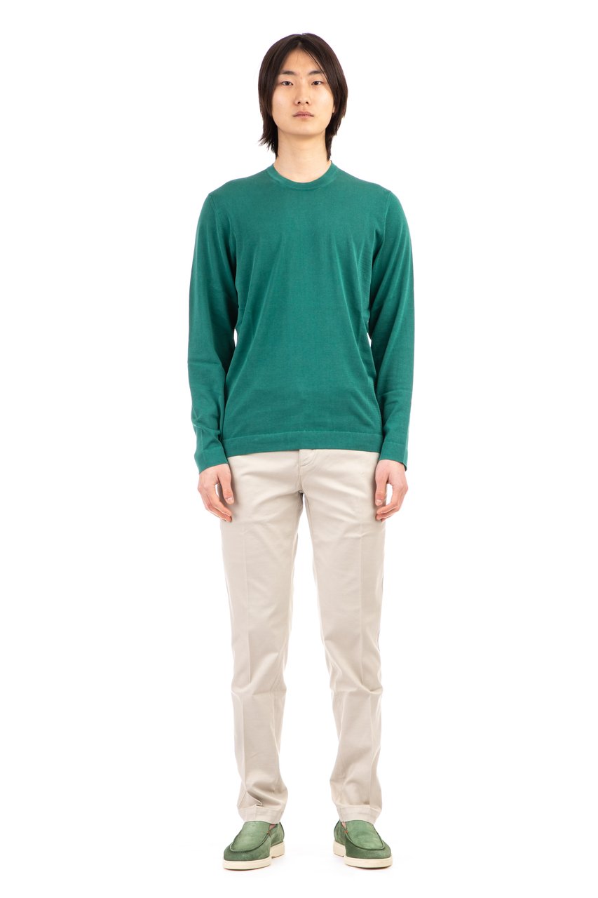 Drumohr Frosted Cotton Crewneck Neutraal