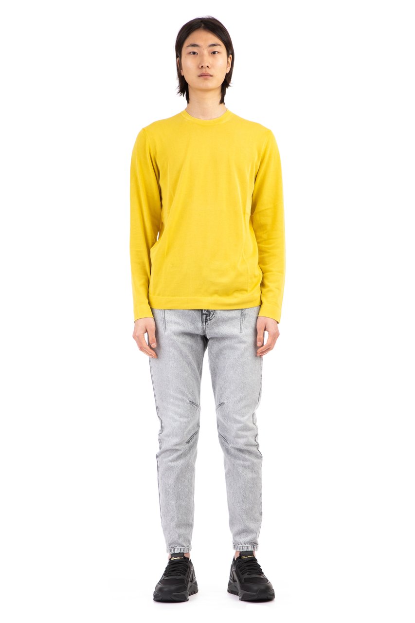 Drumohr Frosted Cotton Crewneck Goud