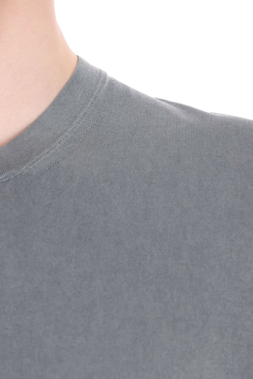 Drumohr Grey Long-Sleeve Frosted Cotton T-Shirt Grijs