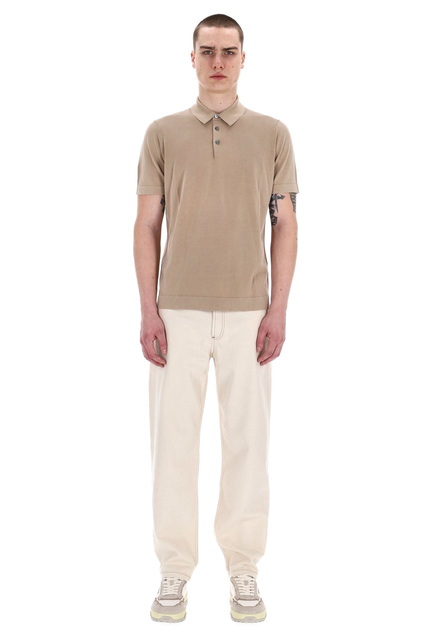 Drumohr Frosted Superlight Cotton Polo Roze