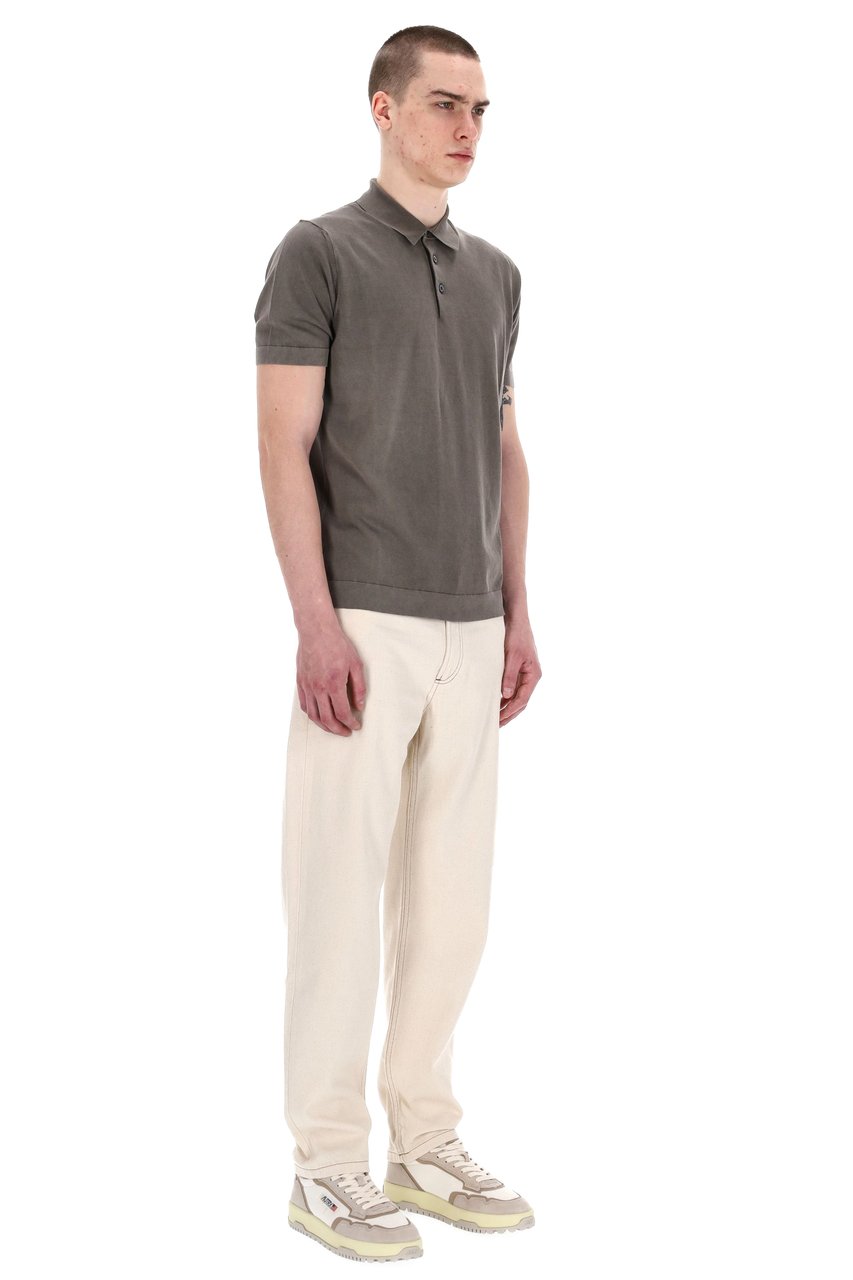 Drumohr Frosted Superlight Cotton Polo Grijs