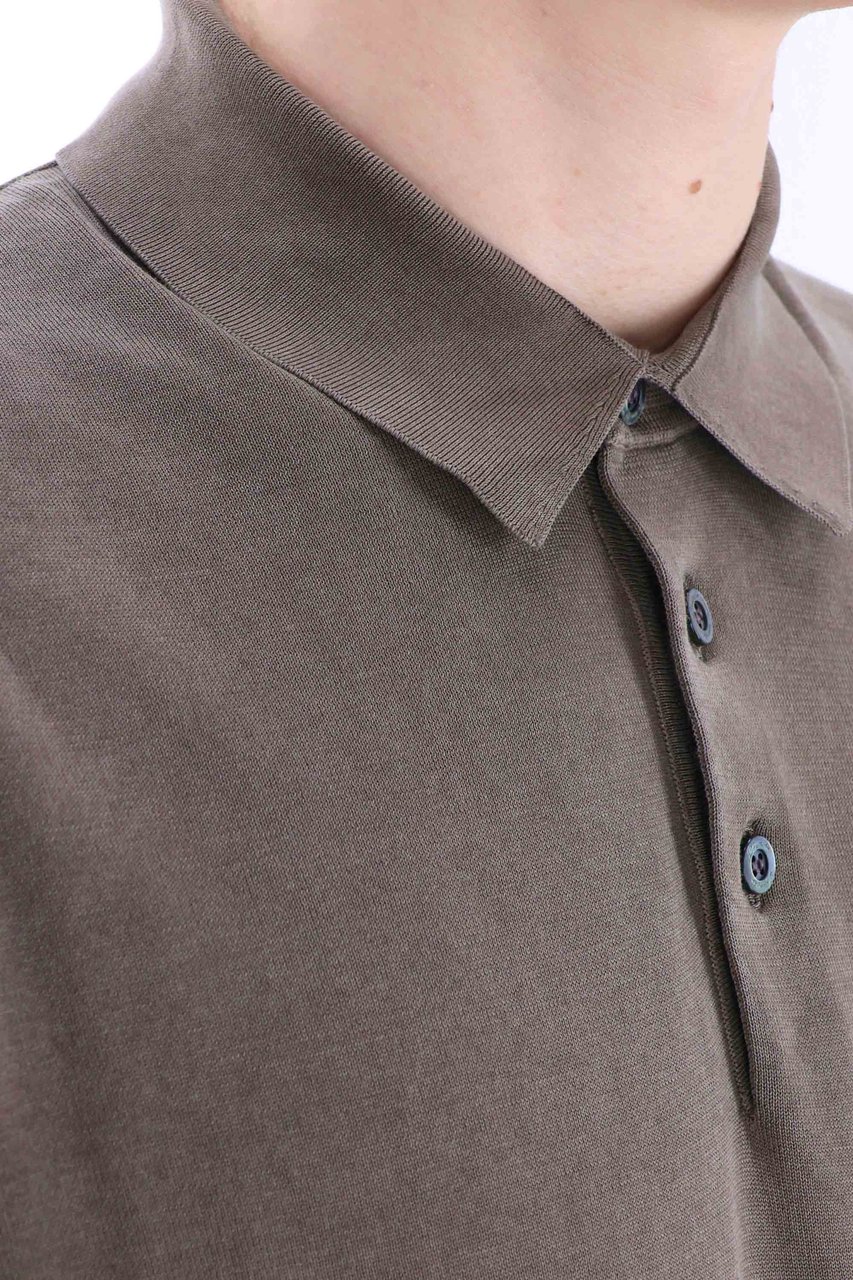 Drumohr Frosted Superlight Cotton Polo Grijs