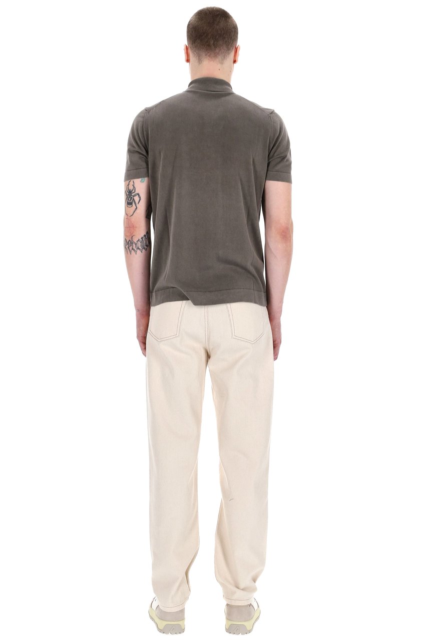 Drumohr Frosted Superlight Cotton Polo Grijs