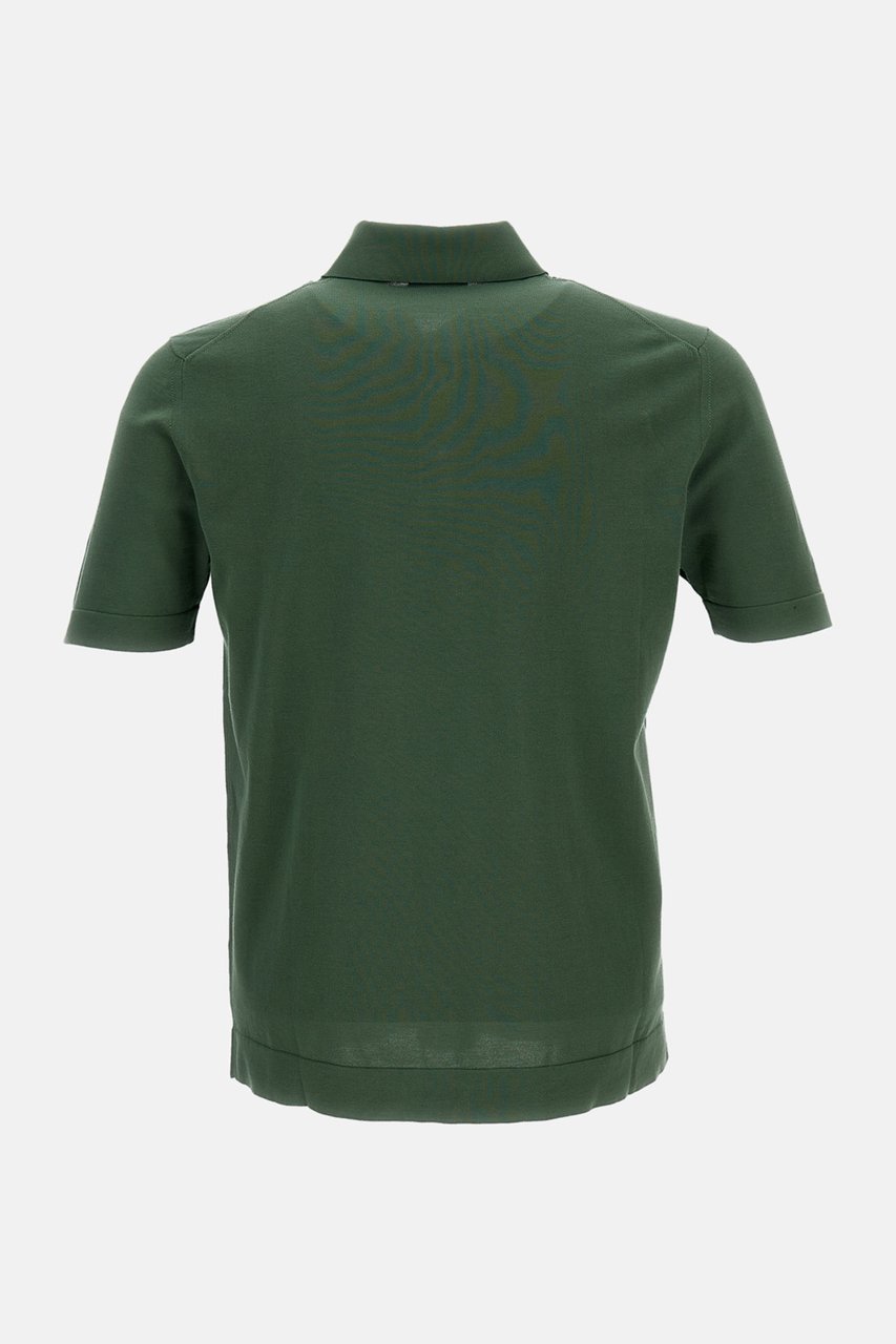 Drumohr Green Cotton Polo Shirt Groen