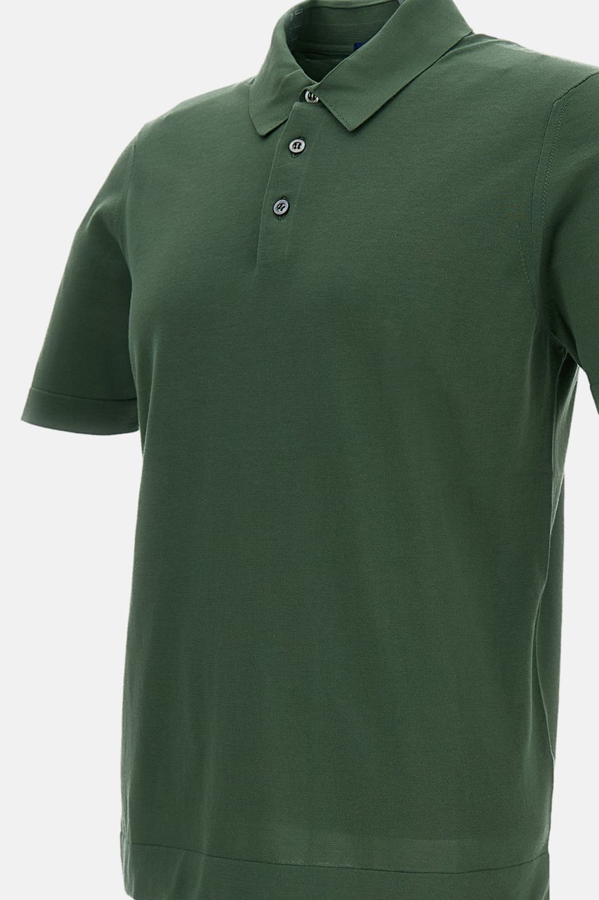 Drumohr Green Cotton Polo Shirt Groen