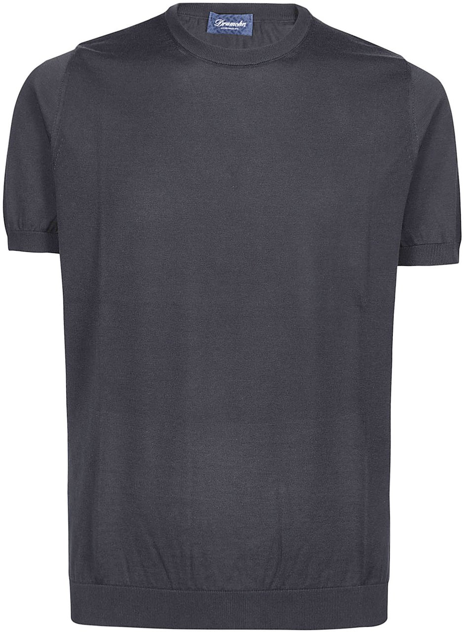 Drumohr T-shirt Blue Blauw