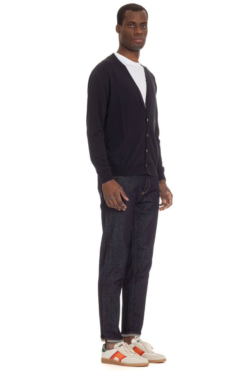 Drumohr Fine Cotton Cardigan Zwart