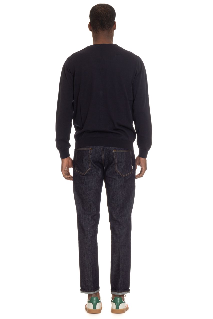 Drumohr Fine Cotton Cardigan Zwart