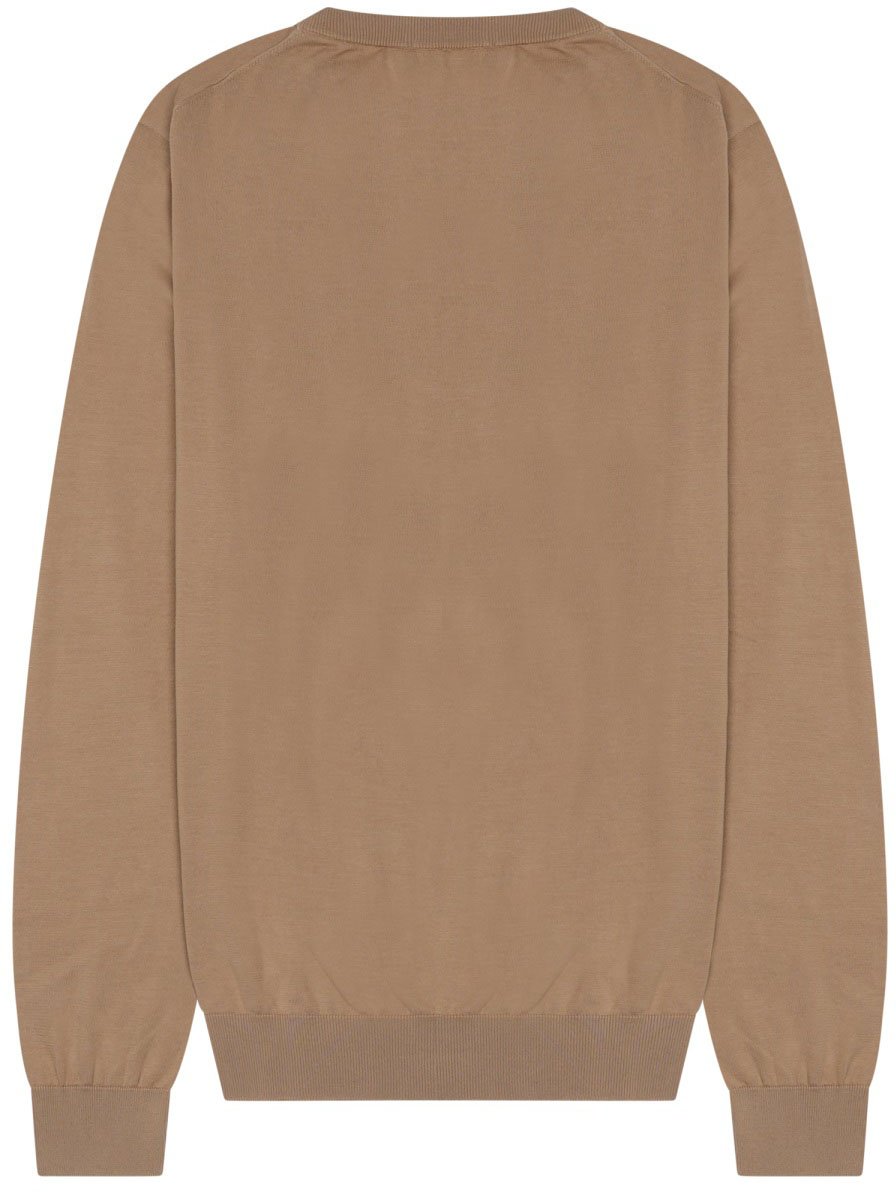 Drumohr Crew Neck Cotton Sweatshirt Neutraal