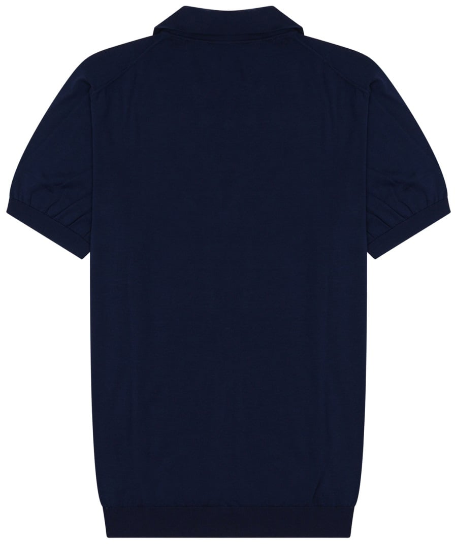 Drumohr Short-Sleeved Polo Shirt With Classic Collar Zwart
