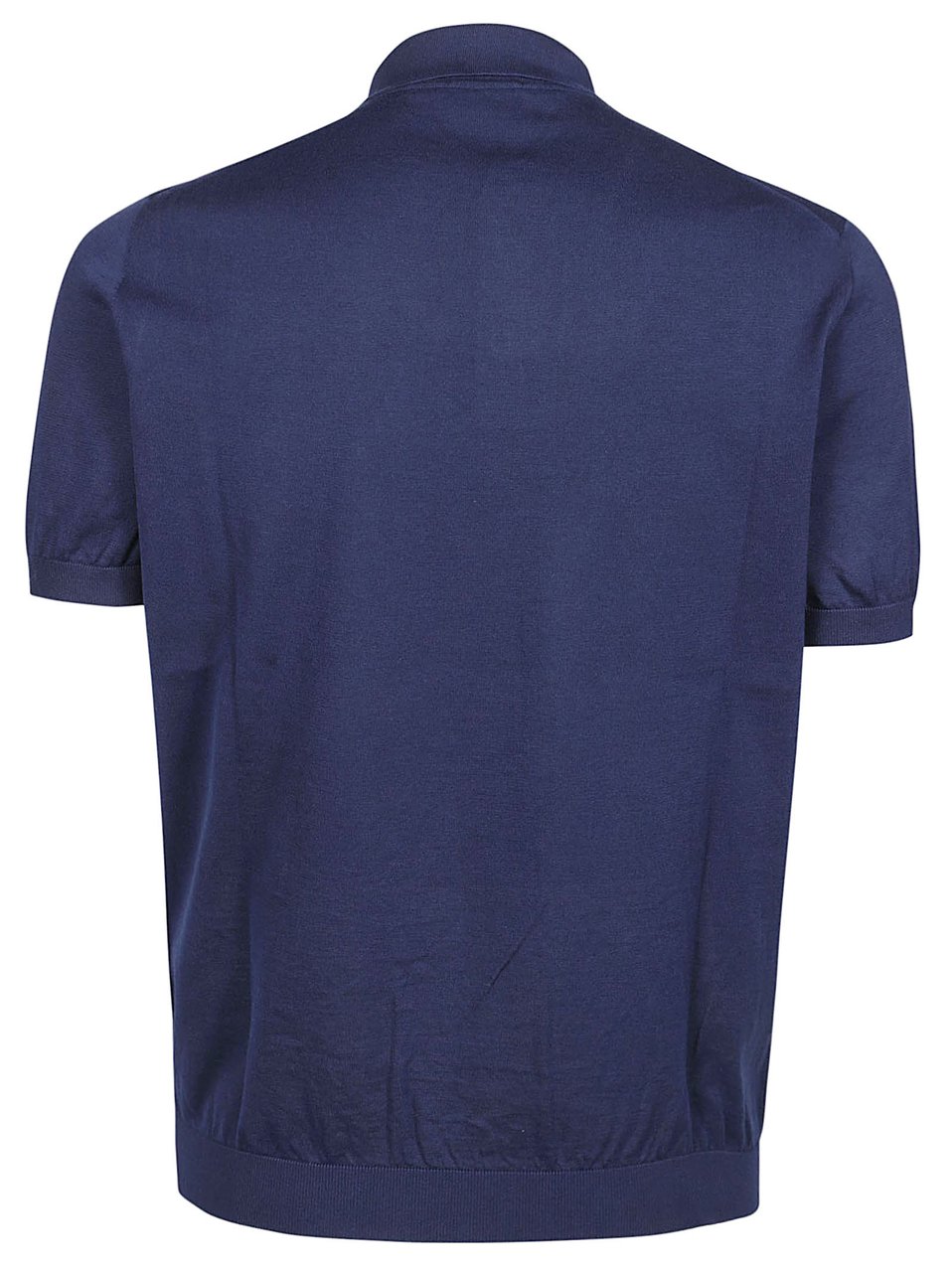 Drumohr Short Sleeve Logo Polo Shirt Blue Blauw
