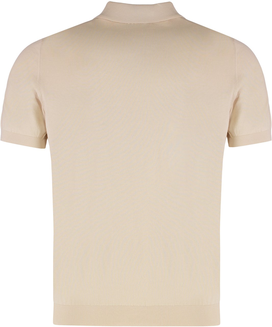 Drumohr Knitted cotton polo shirt Beige