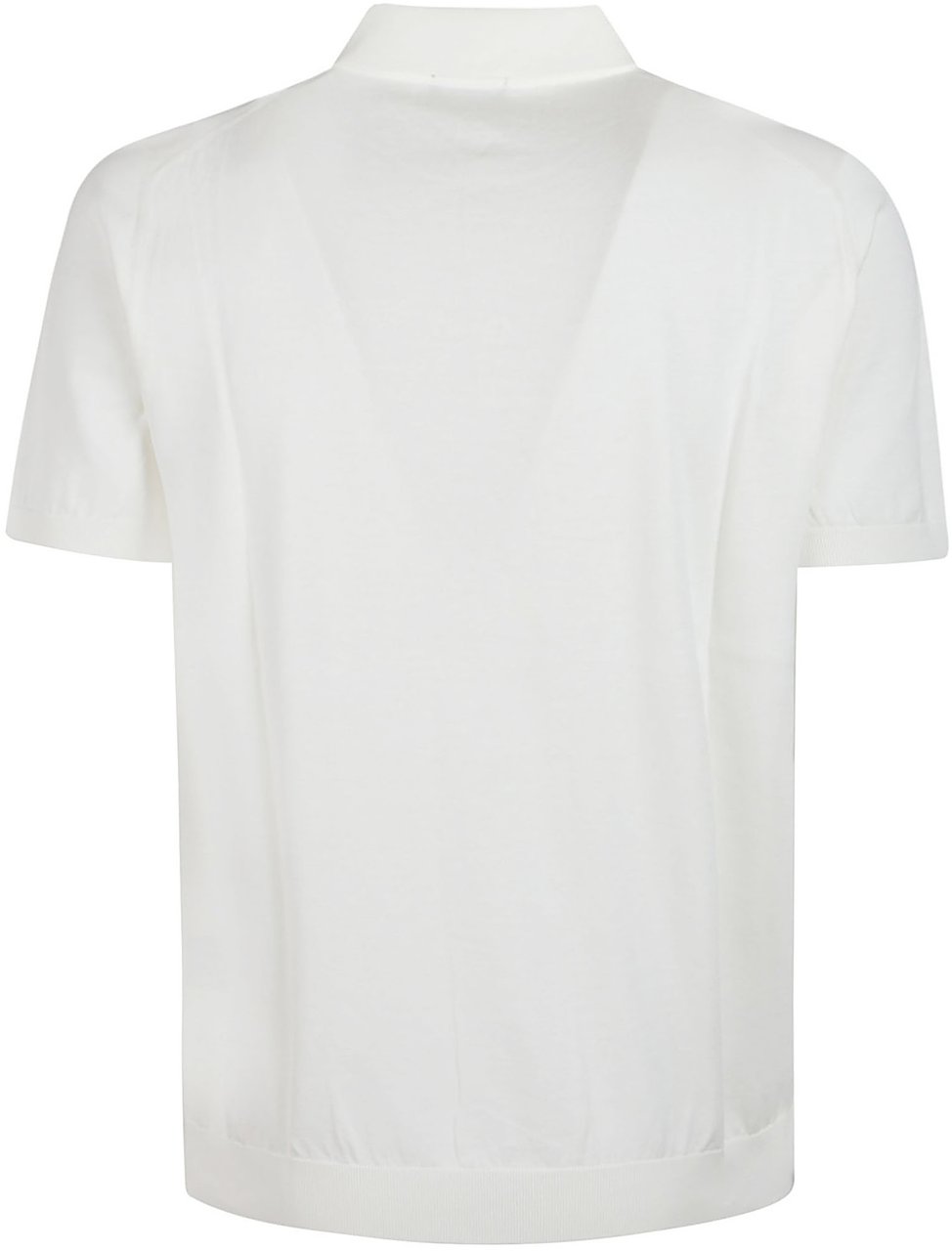 Drumohr Short Sleeve Logo Polo Shirt White Wit