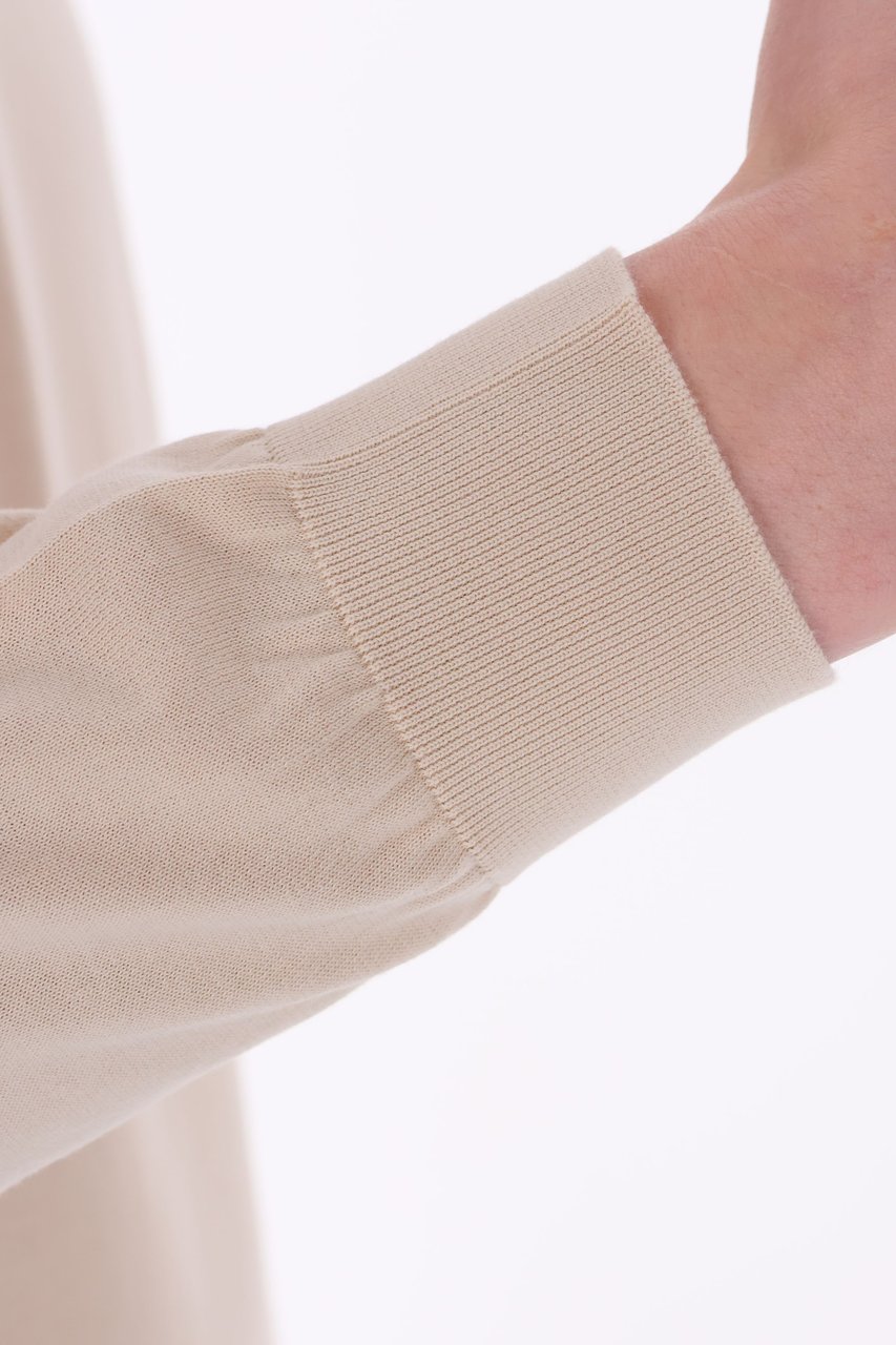 Drumohr Superlight Long Sleeve Cotton Polo Neutraal
