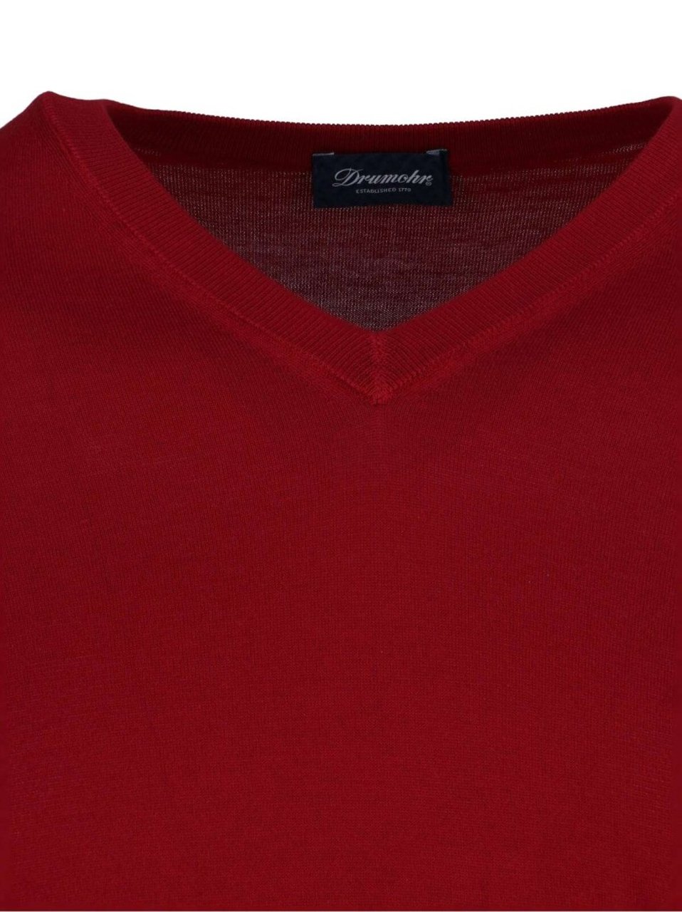 Drumohr V-Neck Sweater – Red Rood