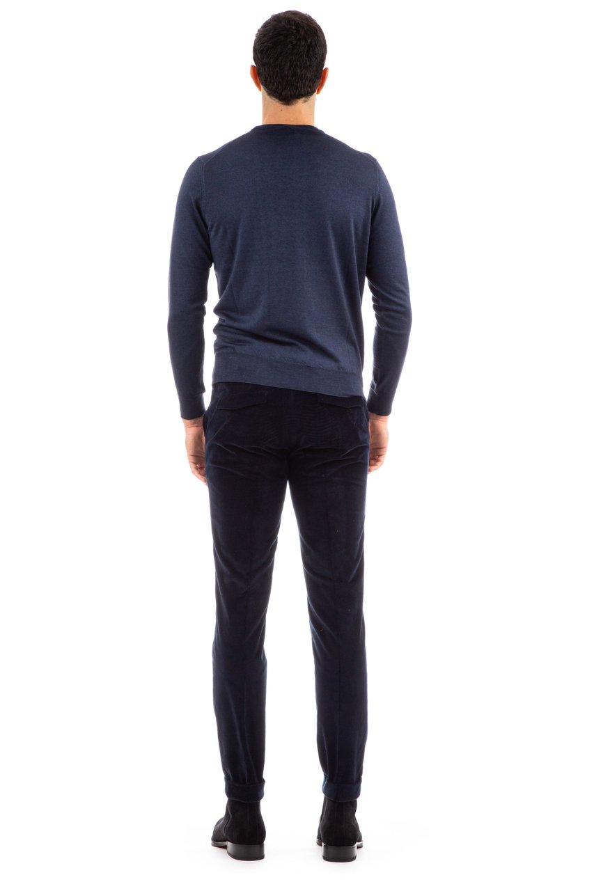 Drumohr Cashmere-Silk Crewneck Sweater Zwart