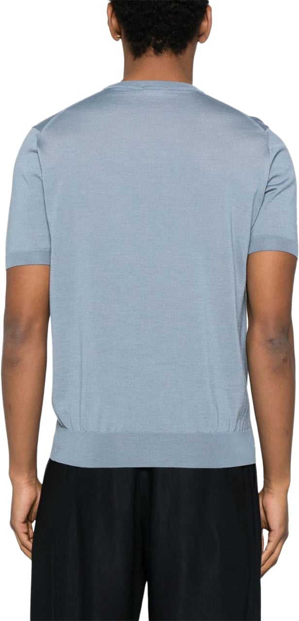 Drumohr T-Shirts And Polos Clear Blue Lichtblauw