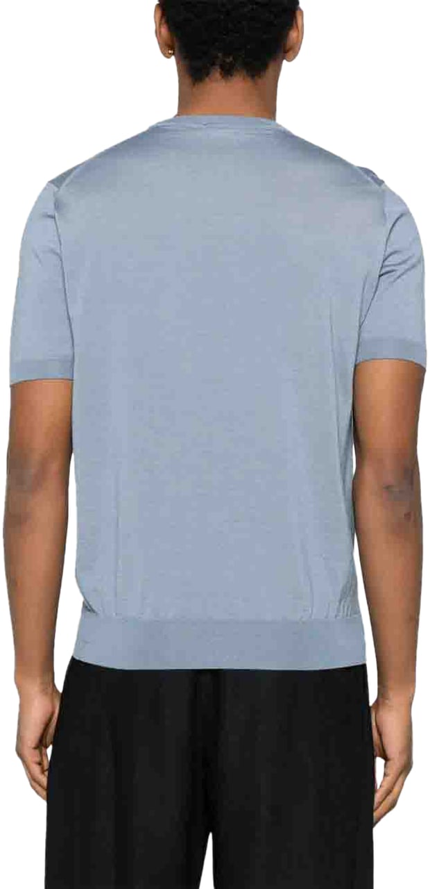 Drumohr Drumohr T-shirts And Polos Clear Blue Blauw