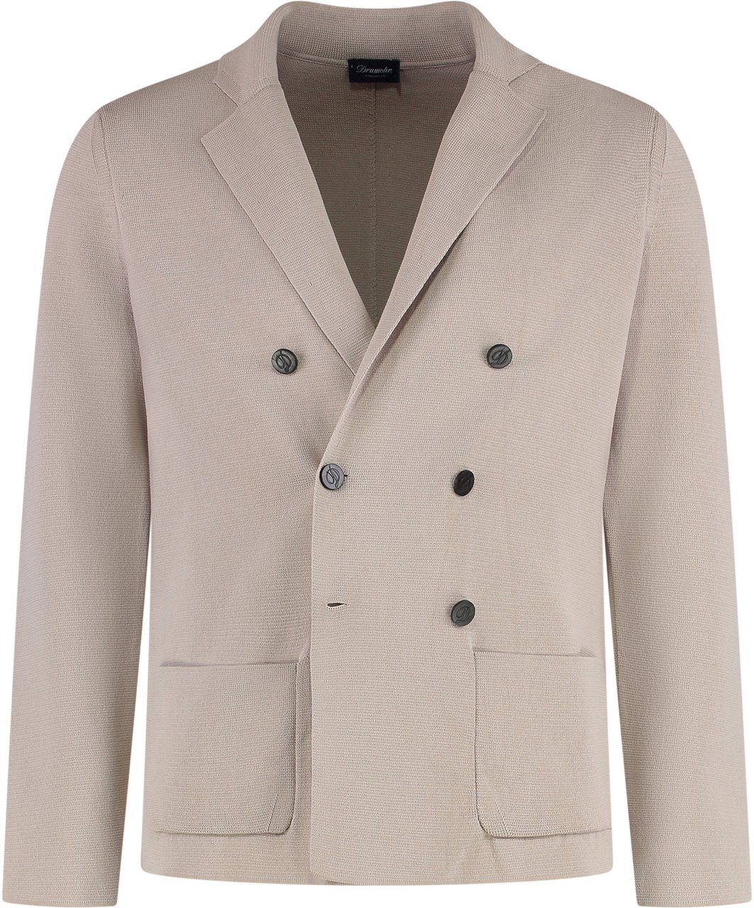 Drumohr Knitted cotton blazer Beige
