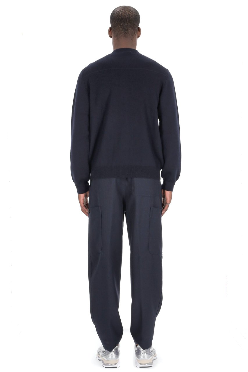 Drumohr Merino Wool Full Zip Sweater Zwart
