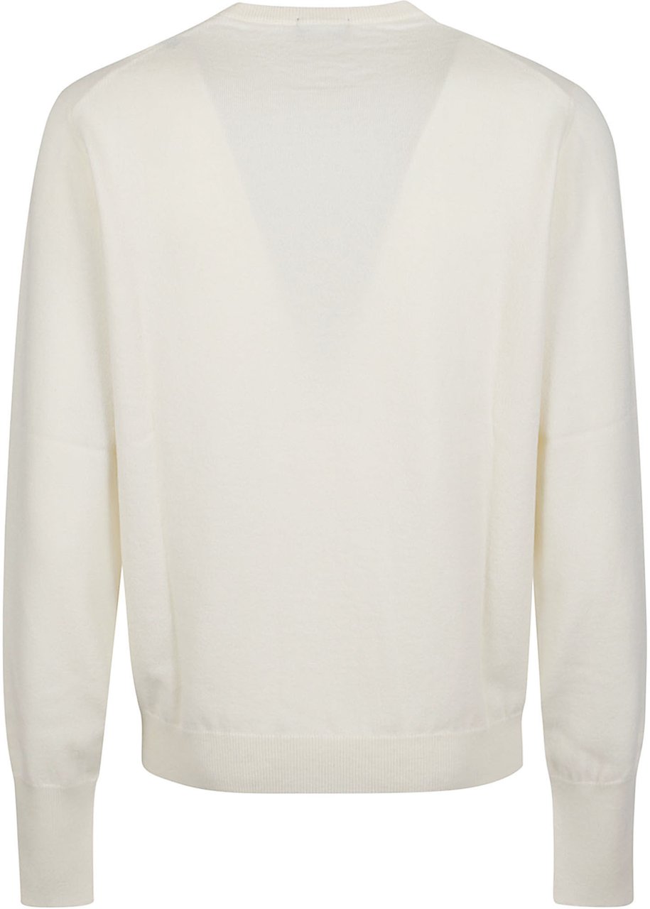 Drumohr Round Neck Sweater White Wit