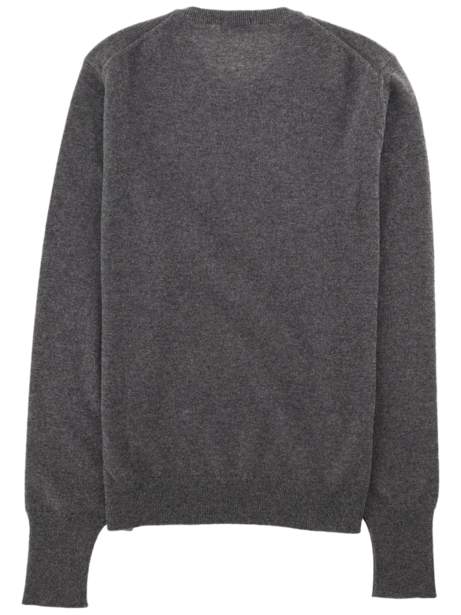 Drumohr Refined Round Neck Sweater with Fine Knit Texture Grijs