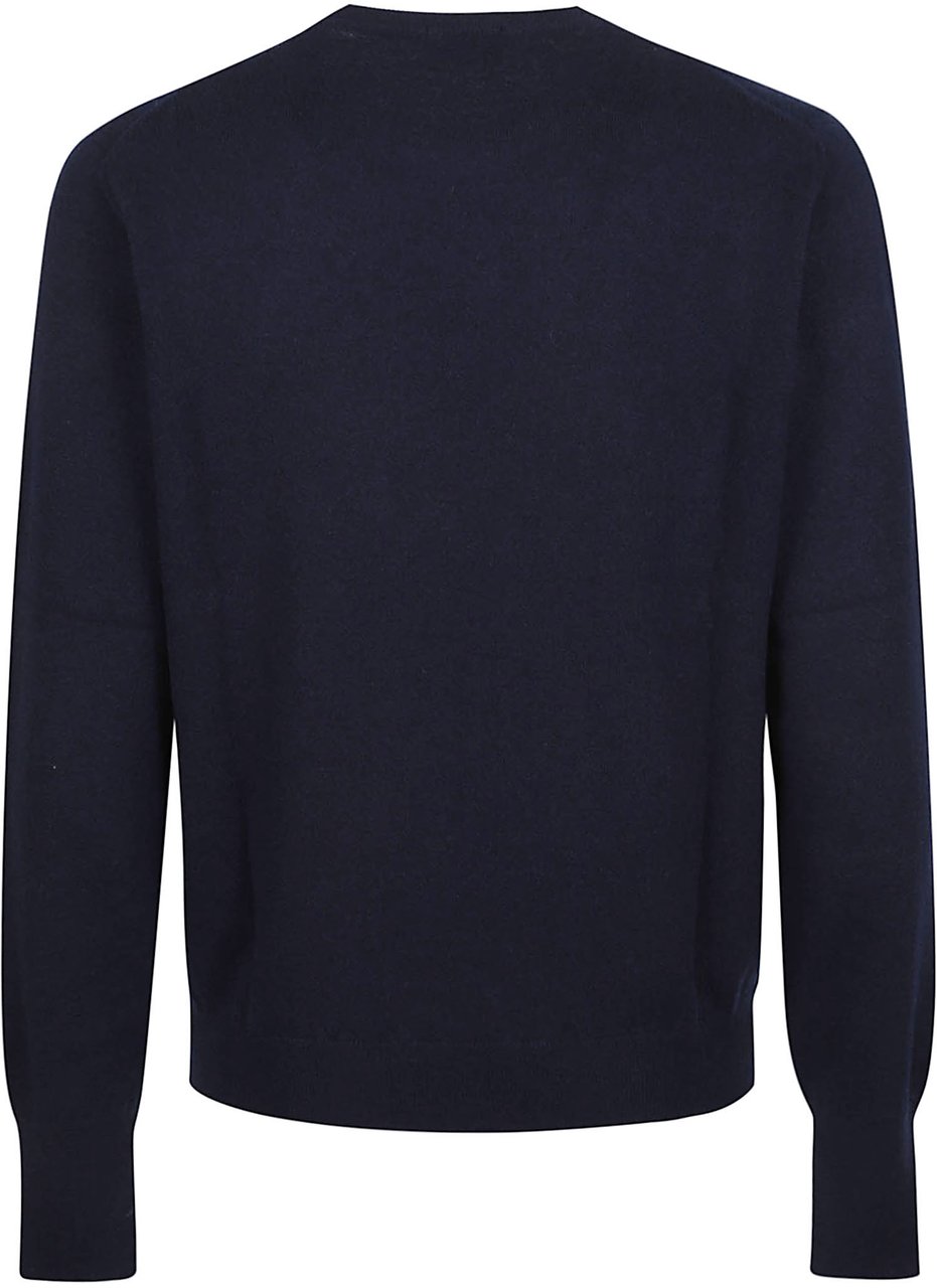 Drumohr Round Neck Sweater Blue Blauw