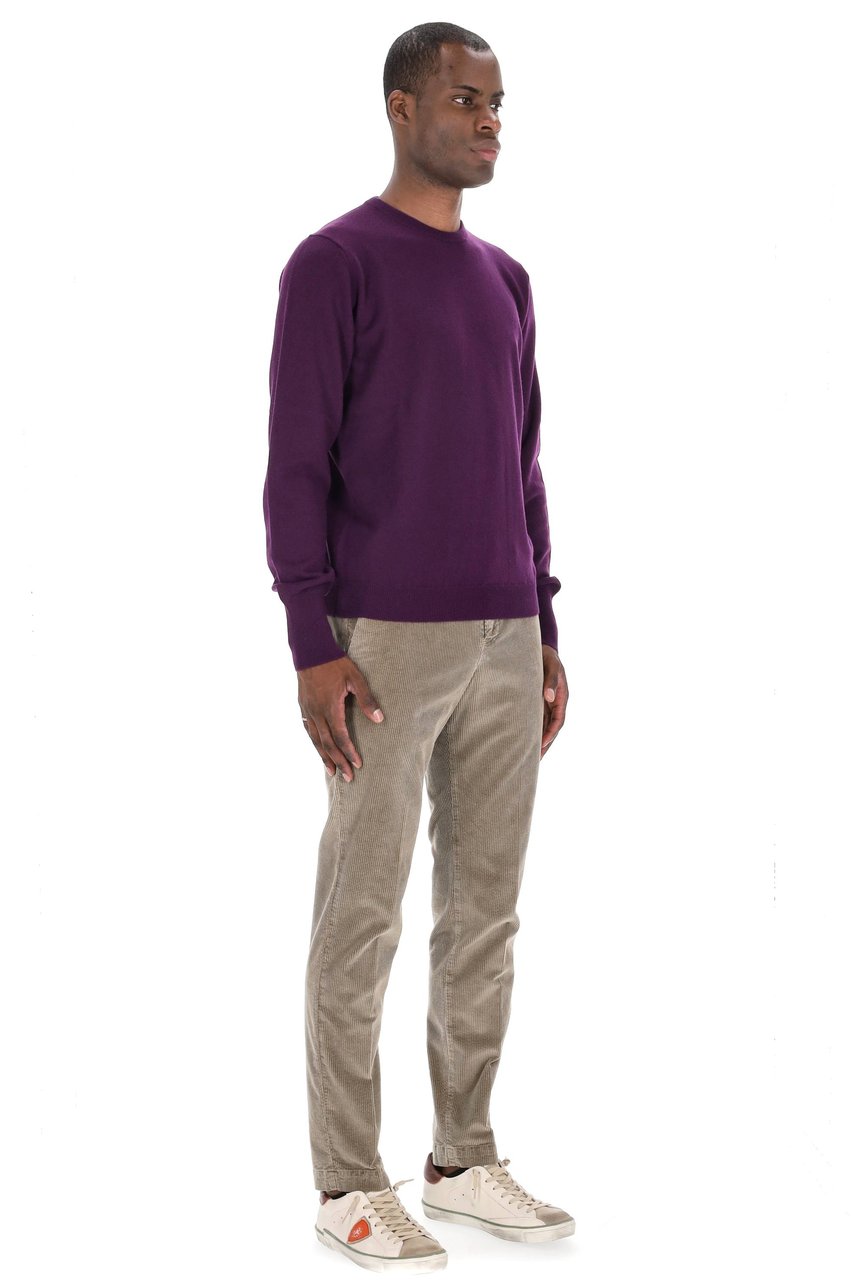 Drumohr Solid Color Pure Cashmere Crewneck Sweater Zwart
