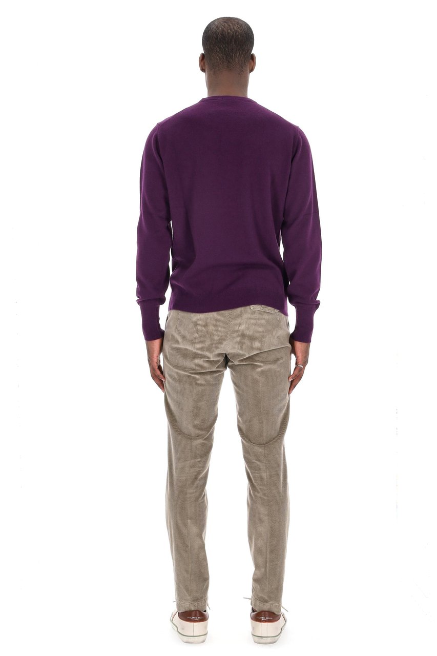 Drumohr Solid Color Pure Cashmere Crewneck Sweater Zwart
