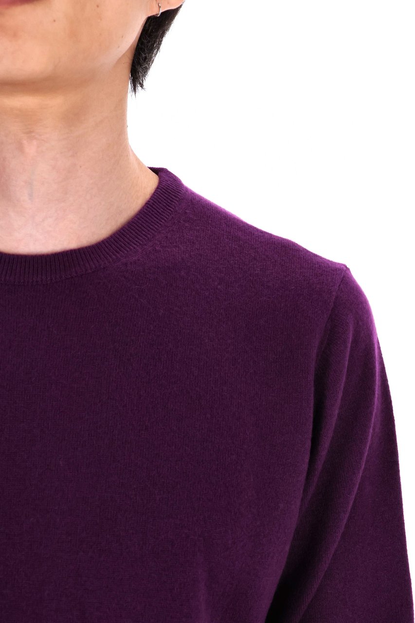 Drumohr Solid Color Pure Cashmere Crewneck Sweater Zwart