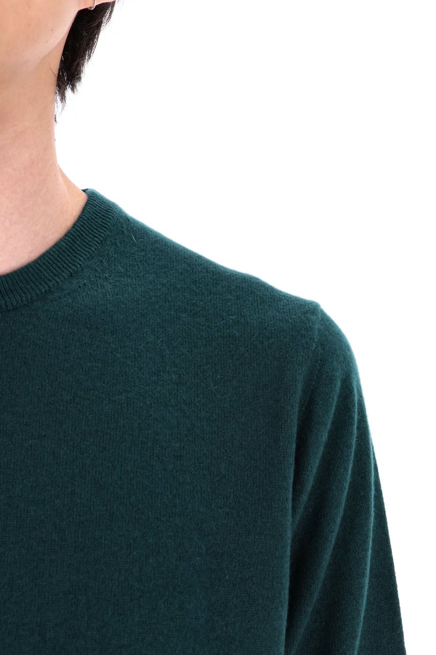 Drumohr Solid Color Pure Cashmere Crewneck Sweater Zwart