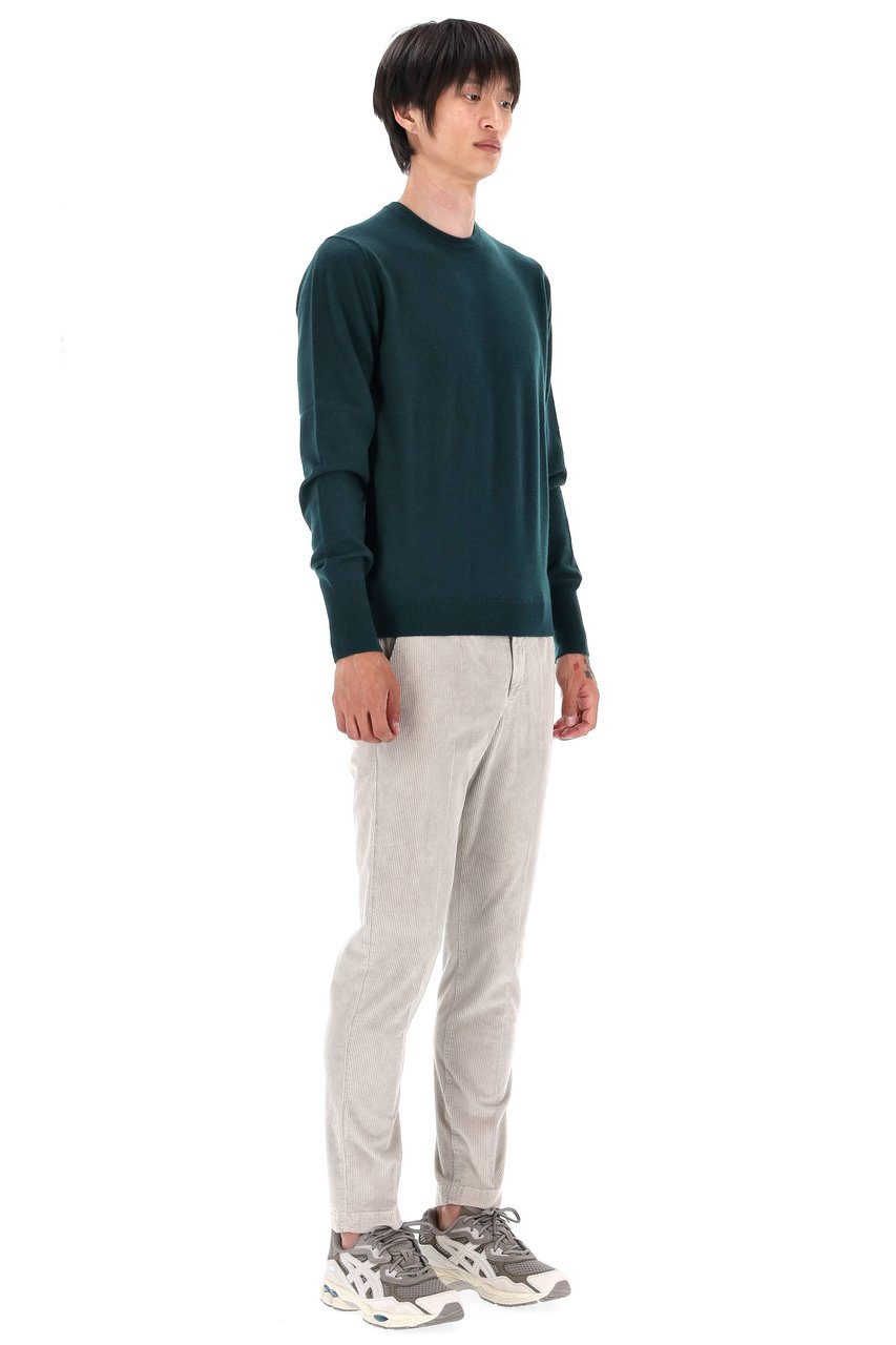 Drumohr Solid Color Pure Cashmere Crewneck Sweater Zwart