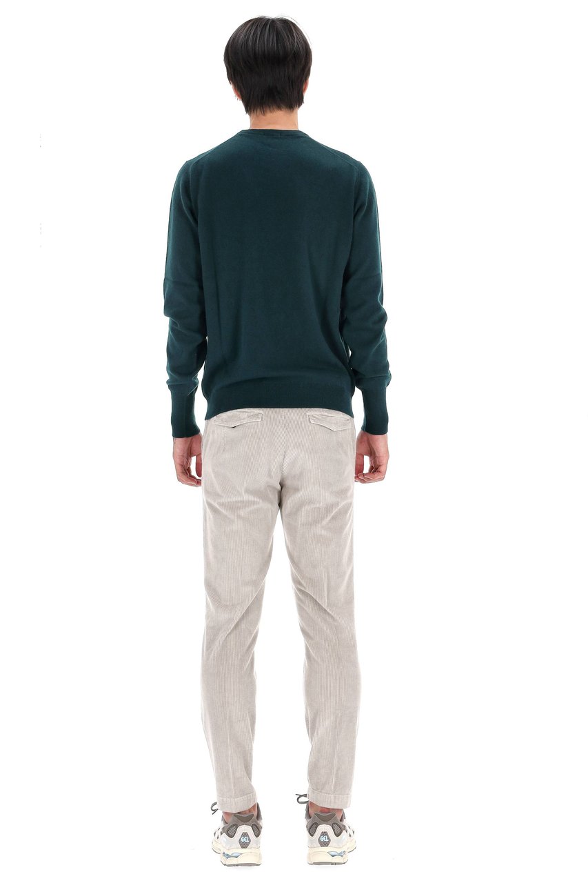 Drumohr Solid Color Pure Cashmere Crewneck Sweater Zwart