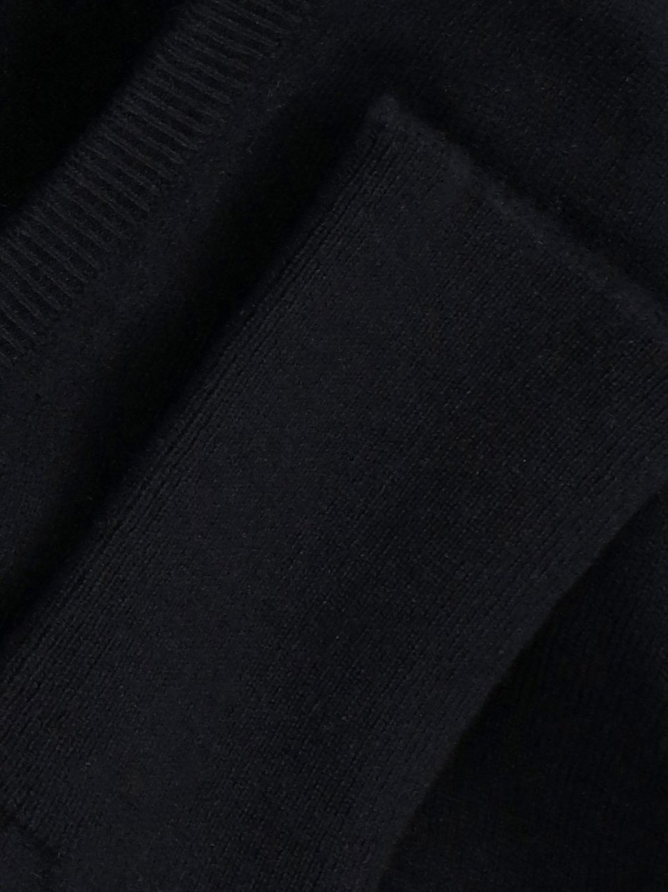 Drumohr V-Neck Sweater In Cashmere Black Maxi Zwart