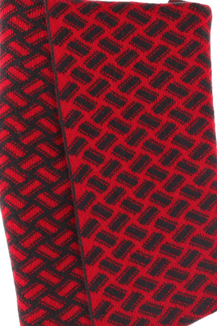 Drumohr Biscottino Pure Cashmere Scarf Rood